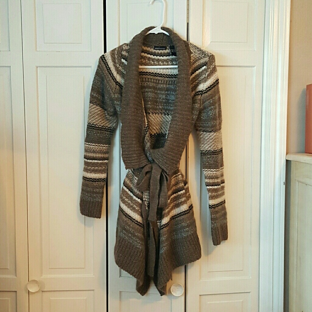 Moda International Striped Cardigan